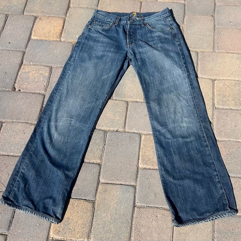 7 for All Mankind Relax button fly jeans